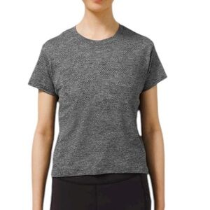 Lululemon Train to Be Short Sleeve Dot Camo Rhino Grey Black Size S